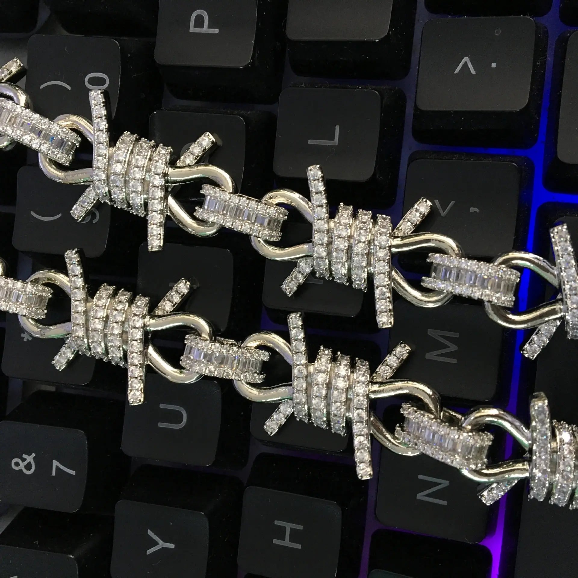 Wire chain diamond thorn necklace bracelet - Blade & Thread