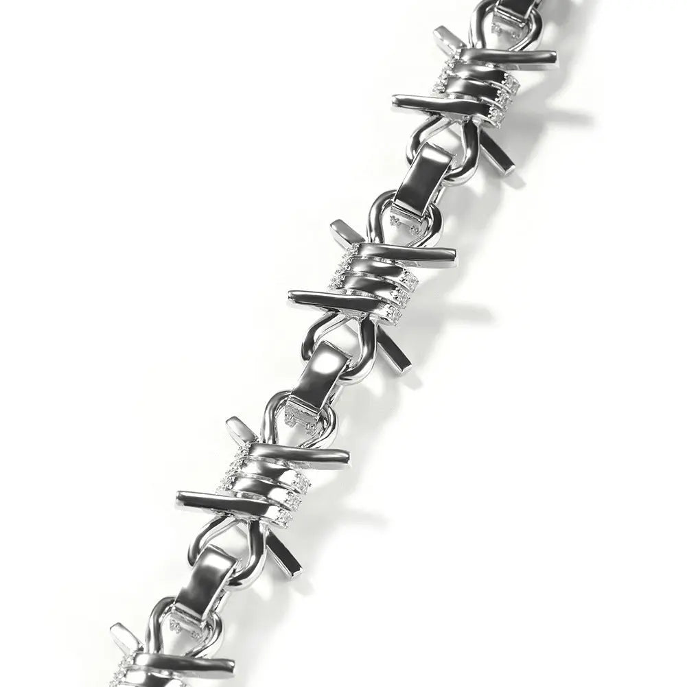 Wire chain diamond thorn necklace bracelet - Blade & Thread