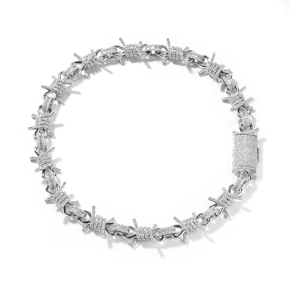 Wire chain diamond thorn necklace bracelet - Blade & Thread