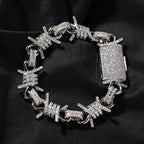 Wire chain diamond thorn necklace bracelet nowadaysfashion
