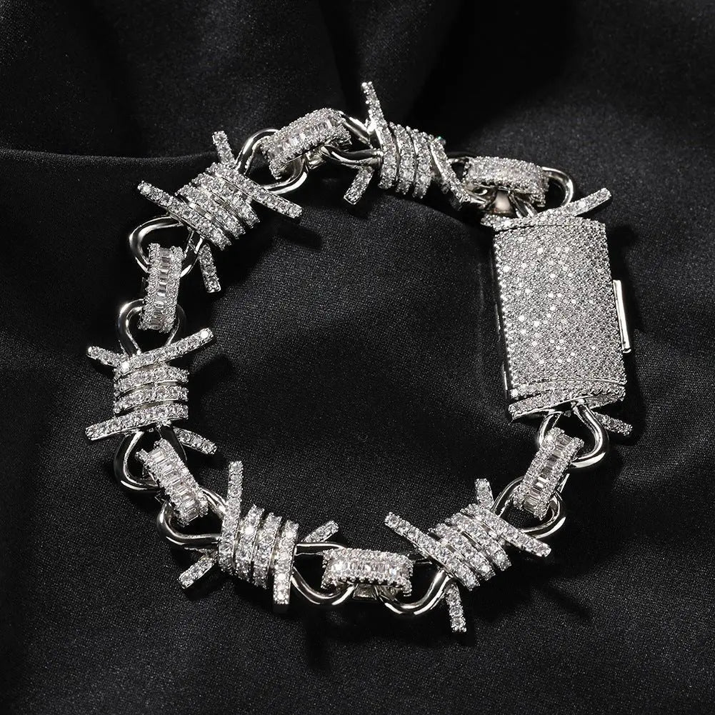 Wire chain diamond thorn necklace bracelet - Blade & Thread