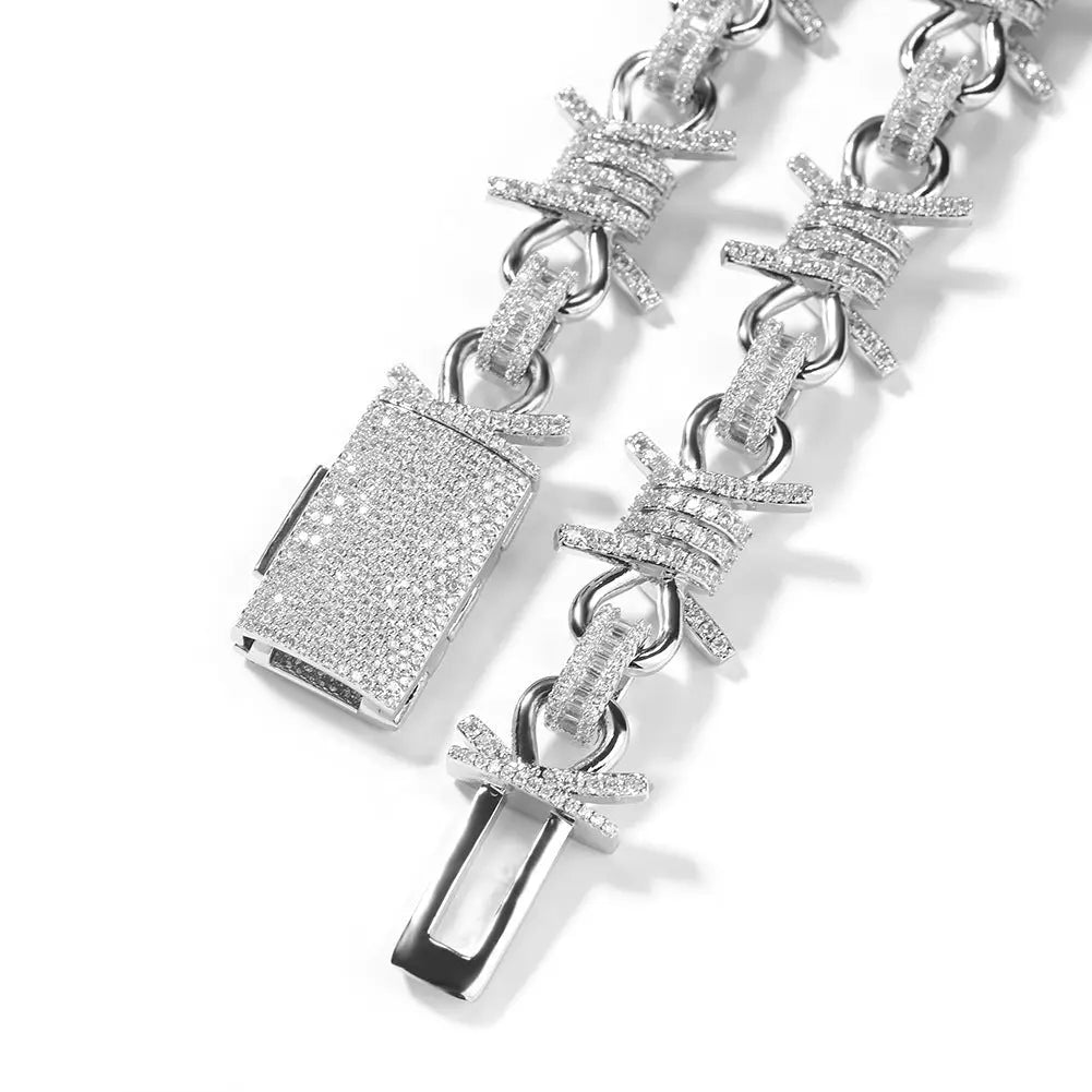 Wire chain diamond thorn necklace bracelet - Blade & Thread