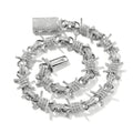 Wire chain diamond thorn necklace bracelet nowadaysfashion