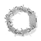 Wire chain diamond thorn necklace bracelet nowadaysfashion