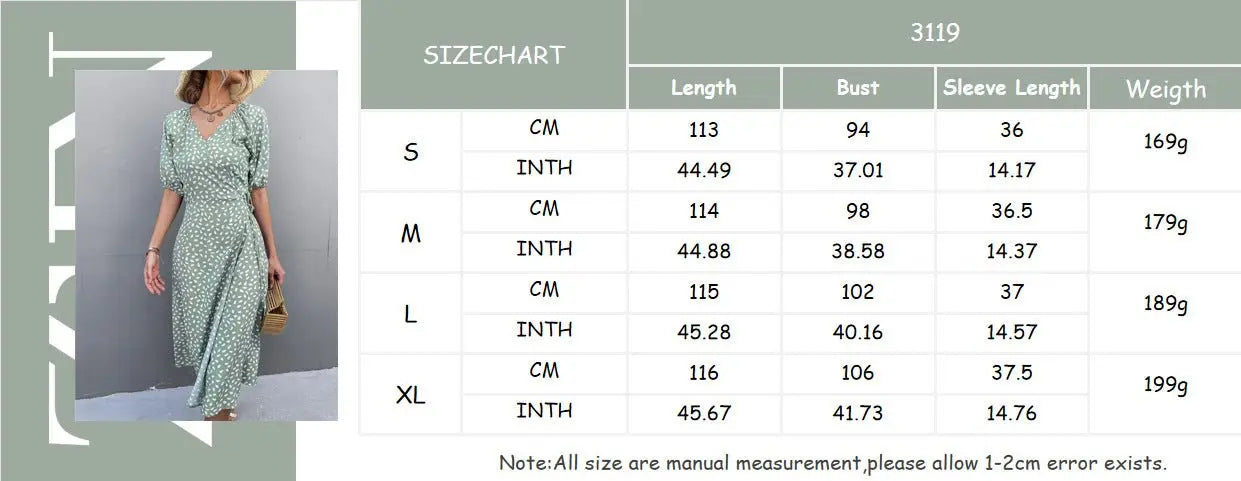 Woman Short Sleeve V Neck Chiffon Wrap Dresses Polka Dot Streetwear Elegant Midi Dress nowadaysfashion