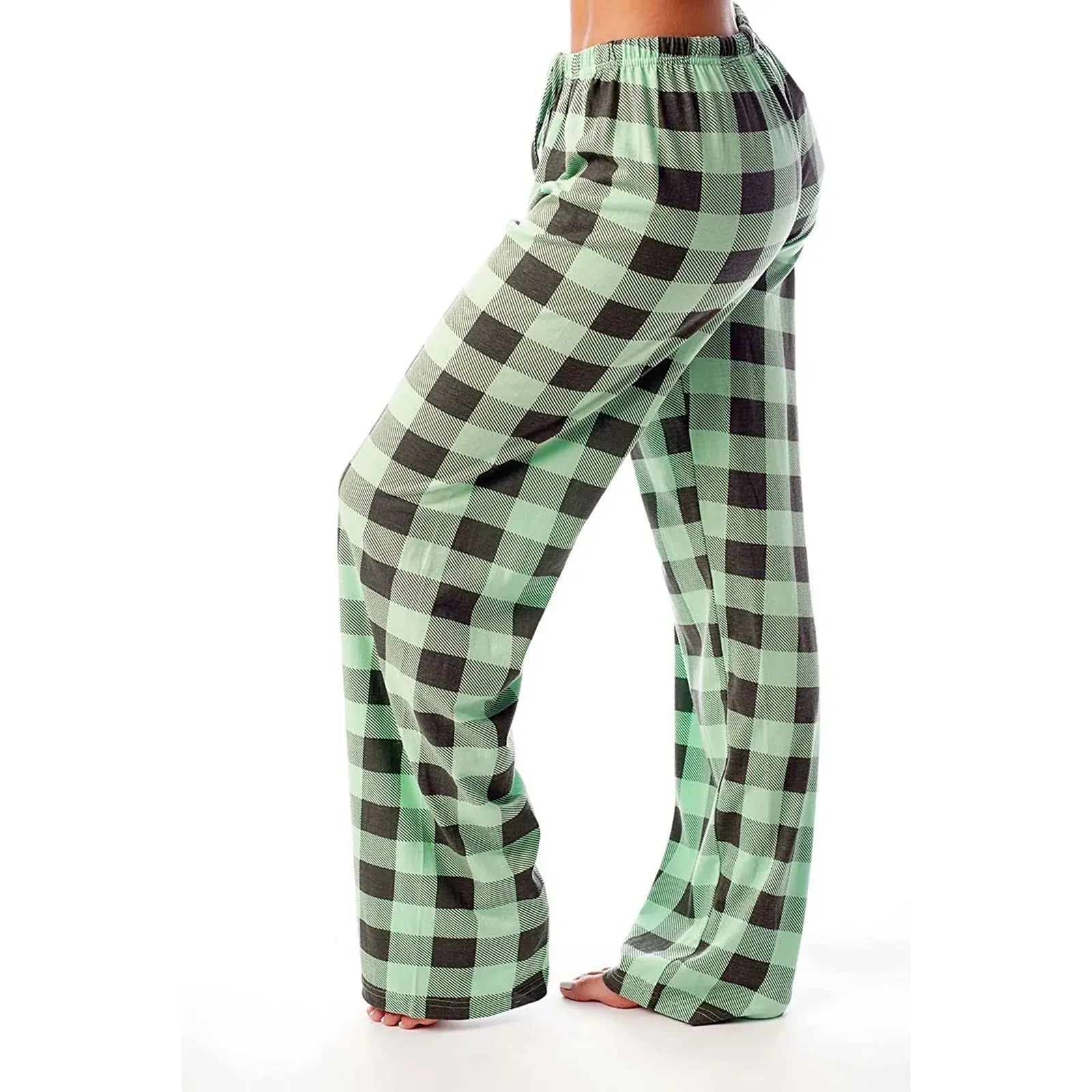 Women Christmas Pajama pants Autumn Winter Plaid Printed Pants - Blade & Thread