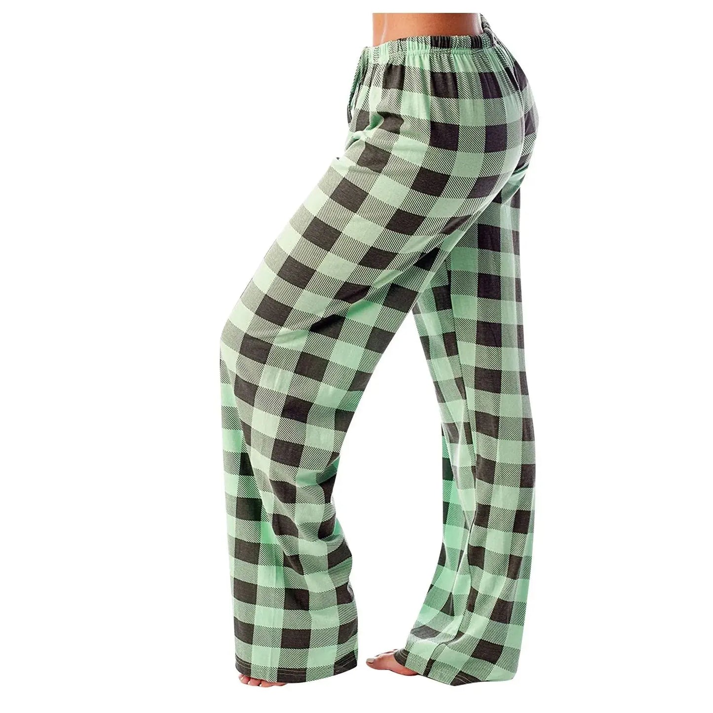Women Christmas Pajama pants Autumn Winter Plaid Printed Pants - Blade & Thread