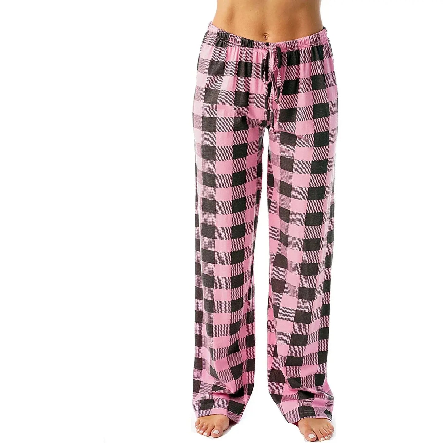 Women Christmas Pajama pants Autumn Winter Plaid Printed Pants - Blade & Thread