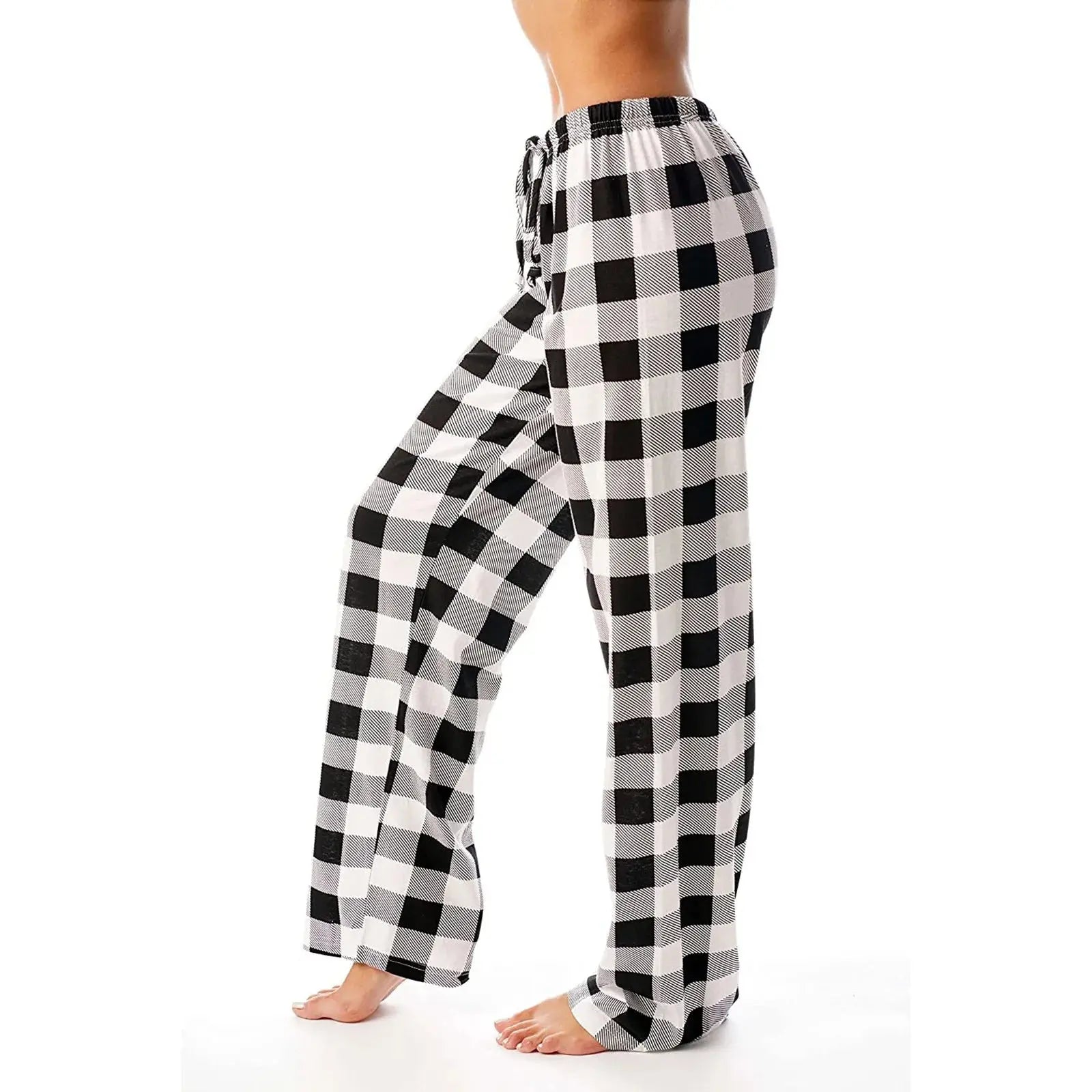 Women Christmas Pajama pants Autumn Winter Plaid Printed Pants - Blade & Thread