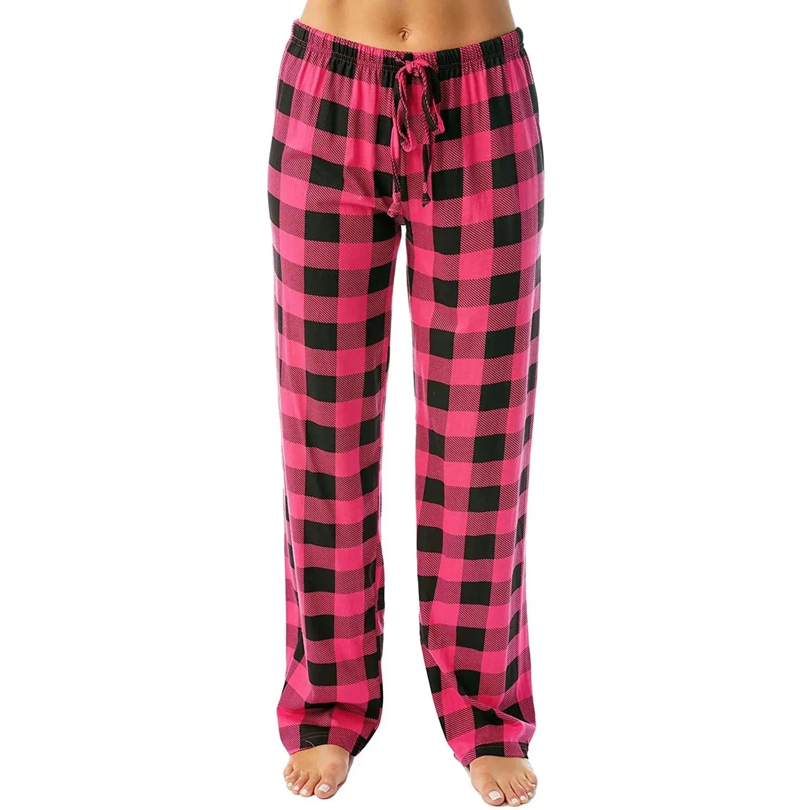 Women Christmas Pajama pants Autumn Winter Plaid Printed Pants - Blade & Thread