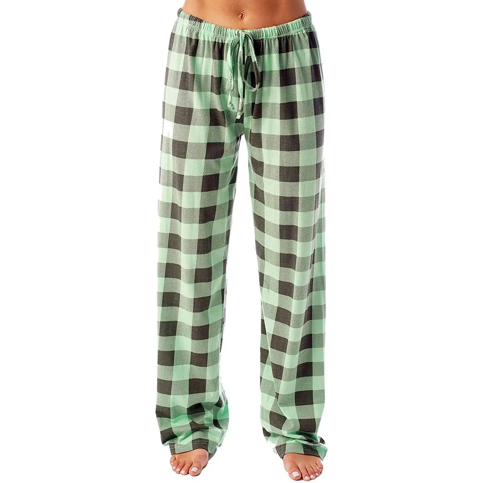 Women Christmas Pajama pants Autumn Winter Plaid Printed Pants - Blade & Thread