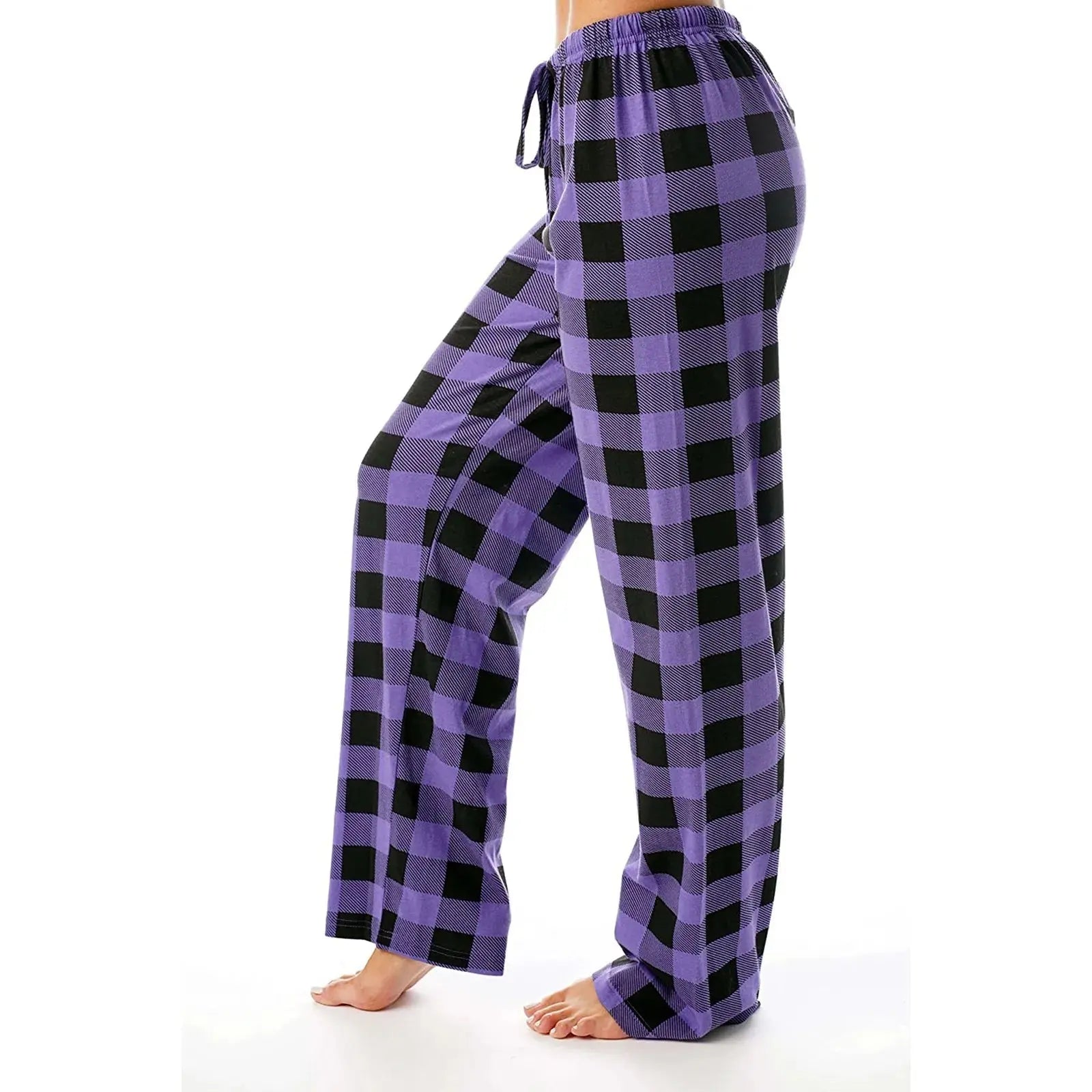 Women Christmas Pajama pants Autumn Winter Plaid Printed Pants - Blade & Thread