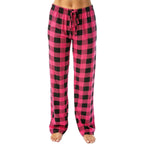 Women Christmas Pajama pants Autumn Winter Plaid Printed Pants nowadaysfashion