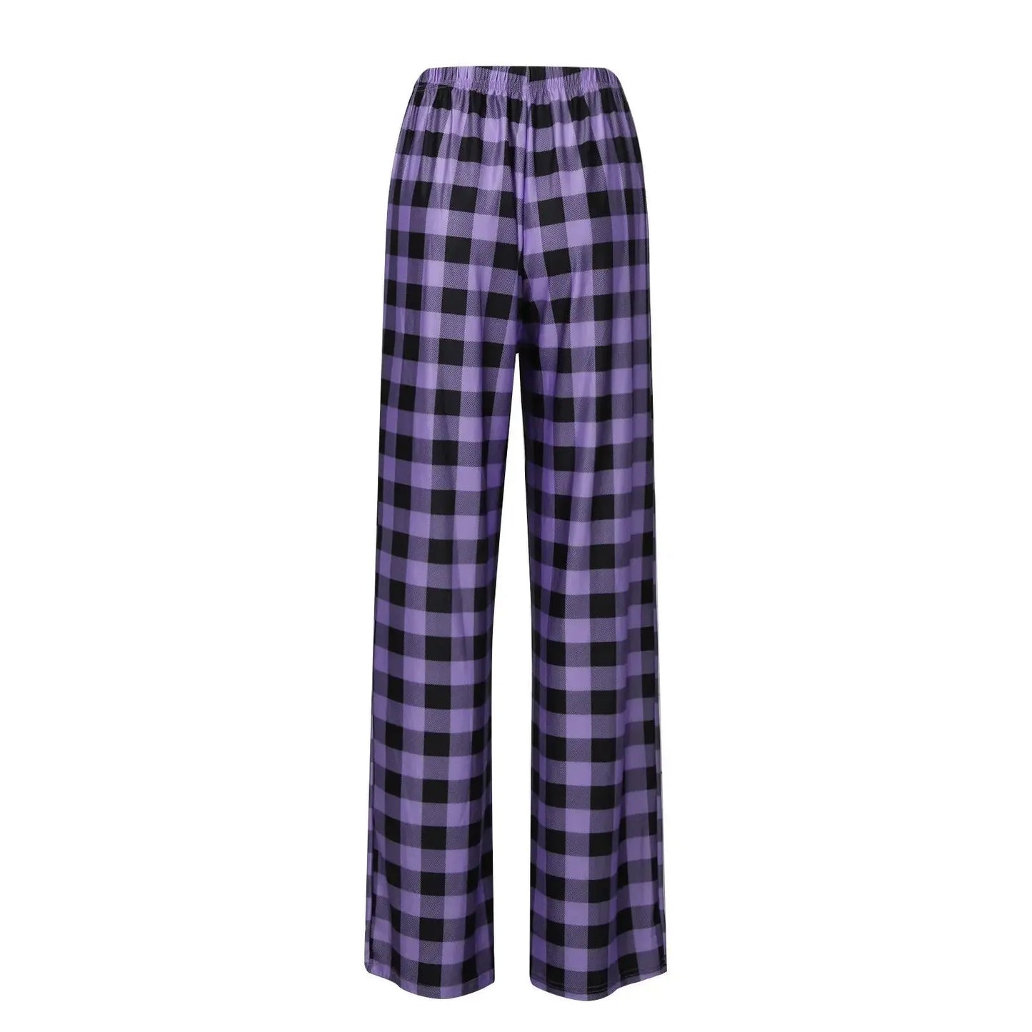 Women Christmas Pajama pants Autumn Winter Plaid Printed Pants - Blade & Thread
