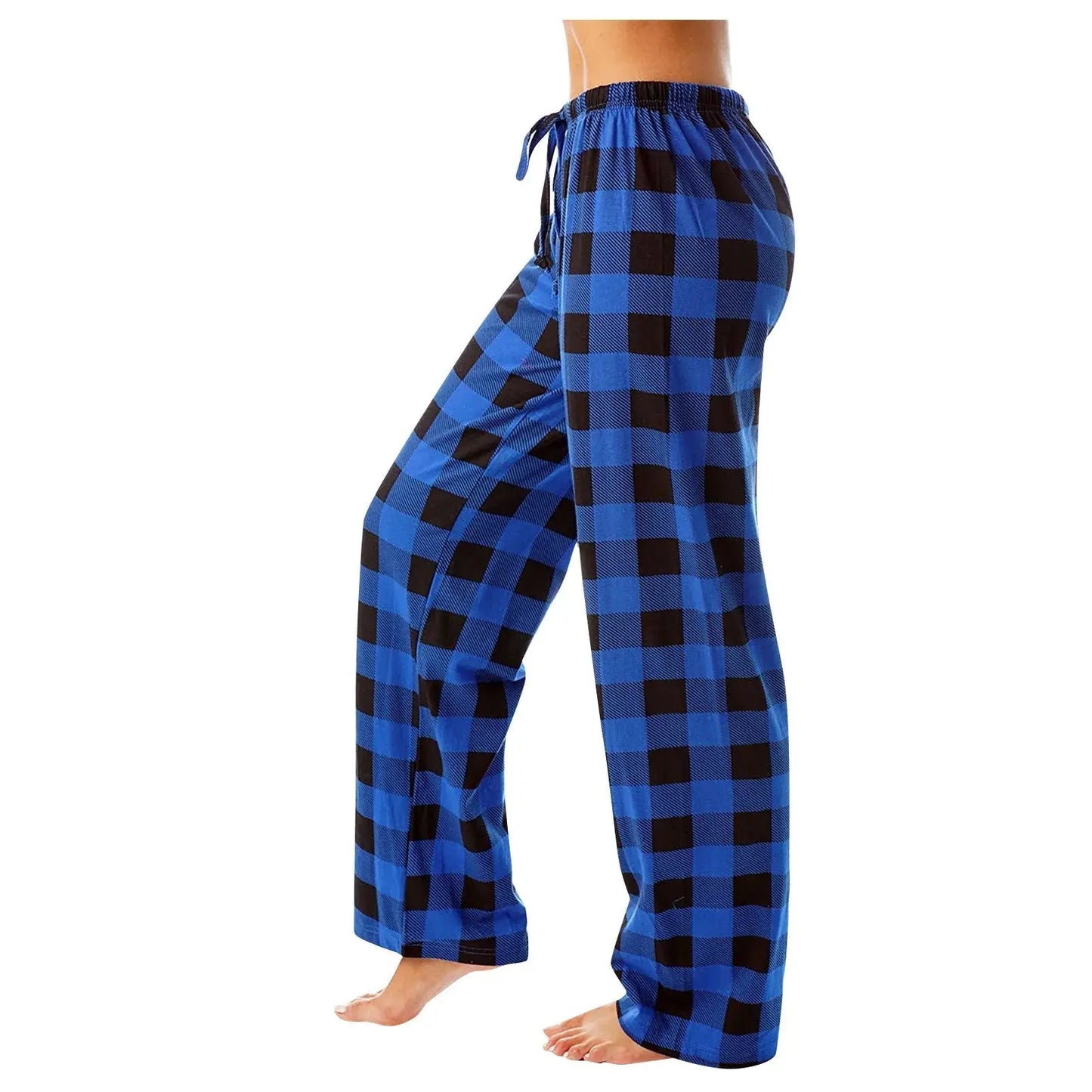 Women Christmas Pajama pants Autumn Winter Plaid Printed Pants - Blade & Thread