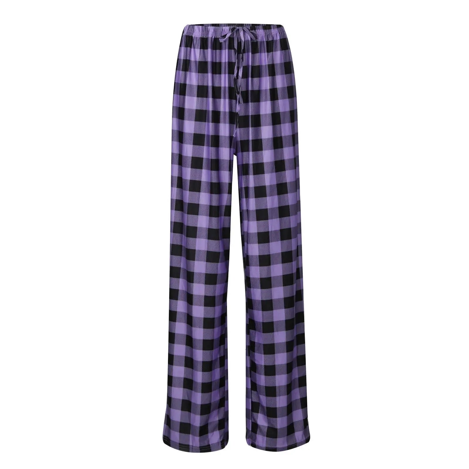 Women Christmas Pajama pants Autumn Winter Plaid Printed Pants - Blade & Thread