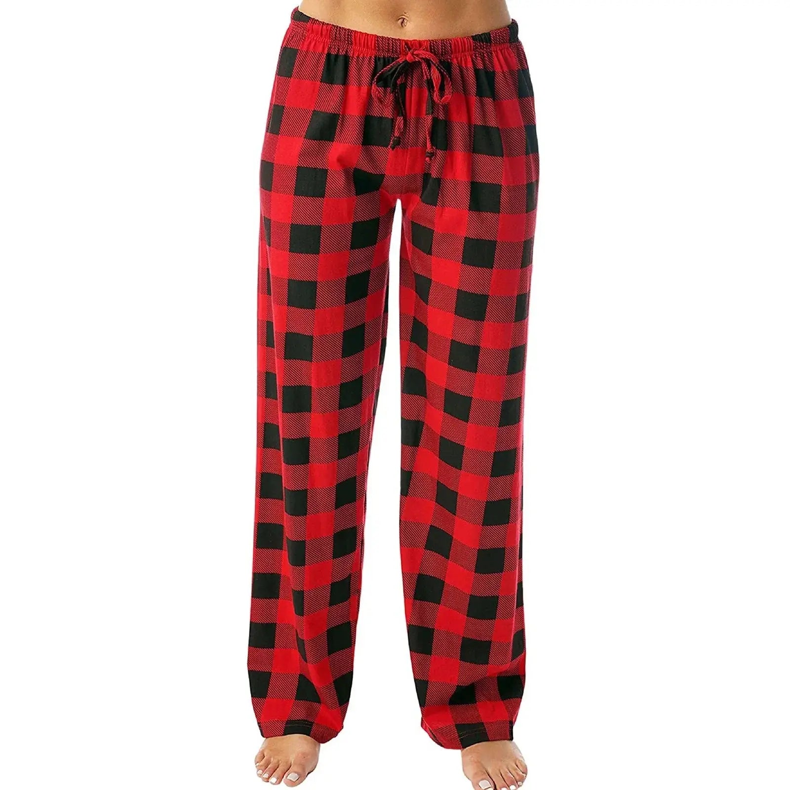 Women Christmas Pajama pants Autumn Winter Plaid Printed Pants nowadaysfashion