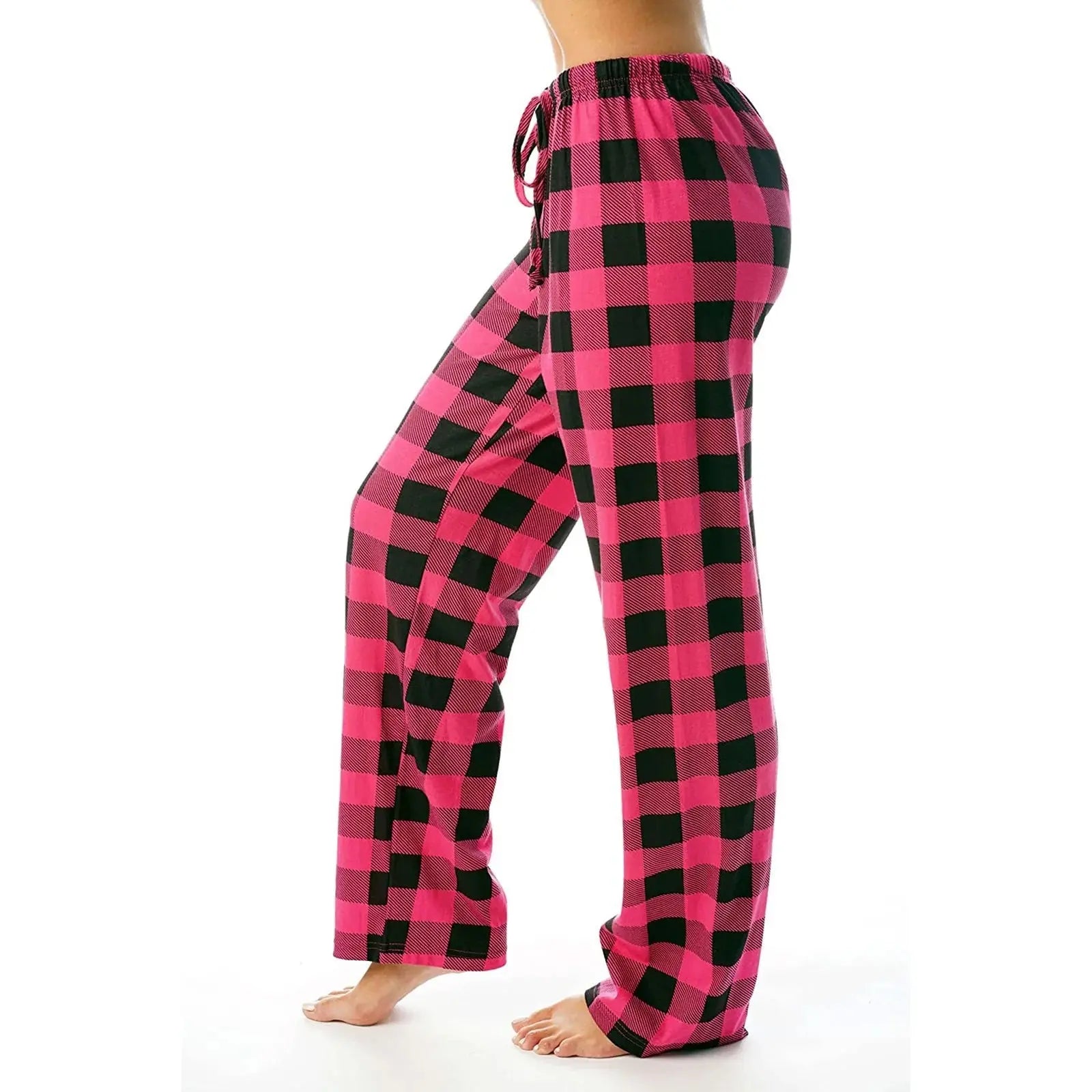 Women Christmas Pajama pants Autumn Winter Plaid Printed Pants - Blade & Thread