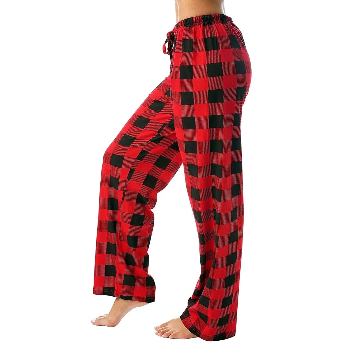 Women Christmas Pajama pants Autumn Winter Plaid Printed Pants - Blade & Thread