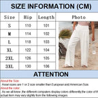 Women Cotton And Linen Pants Elastic High-Waist Thin Casual Pocket Trousers nowadaysfashion