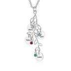 Women Customized Birthstone Family Tree Name Necklace nowadaysfashion