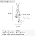 Women Customized Birthstone Family Tree Name Necklace nowadaysfashion