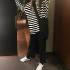 Women harajuku Striped Tshirt Long Sleeve O-Neck T-Shirts Casual oversized T Shirt nowadaysfashion