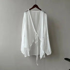 Women High Street Casual Lacing Button Cardigan Elegant All-match Top nowadaysfashion