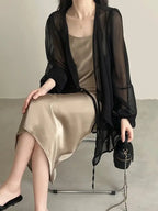 Women High Street Casual Lacing Button Cardigan Elegant All-match Top nowadaysfashion