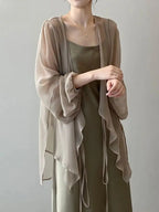 Women High Street Casual Lacing Button Cardigan Elegant All-match Top nowadaysfashion