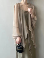 Women High Street Casual Lacing Button Cardigan Elegant All-match Top nowadaysfashion