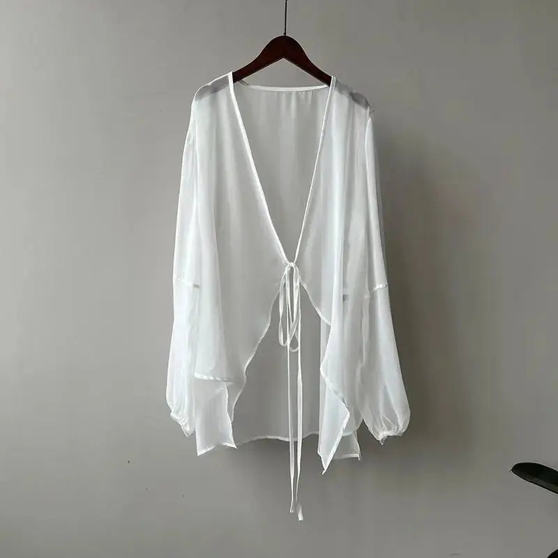 Women High Street Casual Lacing Button Cardigan Elegant All-match Top - Blade & Thread