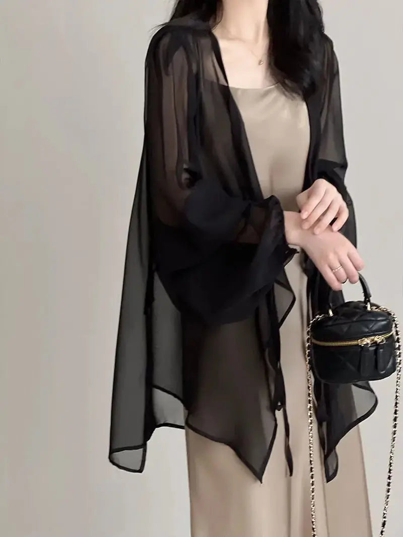 Women High Street Casual Lacing Button Cardigan Elegant All-match Top nowadaysfashion