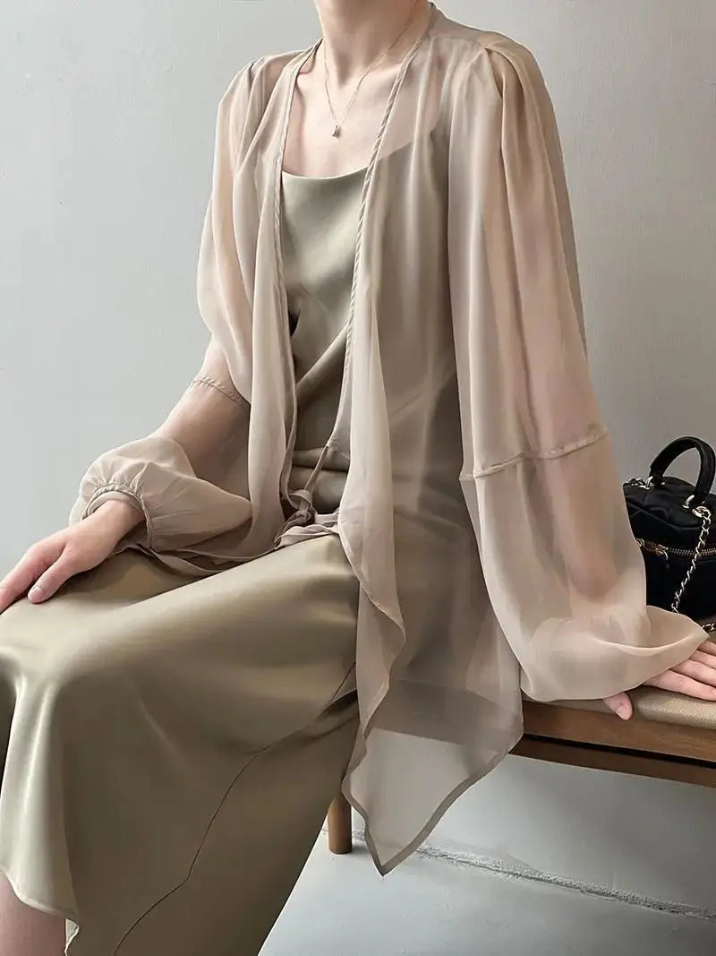 Women High Street Casual Lacing Button Cardigan Elegant All-match Top nowadaysfashion