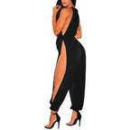 Women Hollow Out Jumpsuit Casual Sleeveless O-Neck Belt Jumpsuit Lace Up Slim Rompers nowadaysfashion