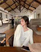 Women Hollow Sweater Cardigan Outerwear V Neck Button Knitted Tops Jackets nowadaysfashion