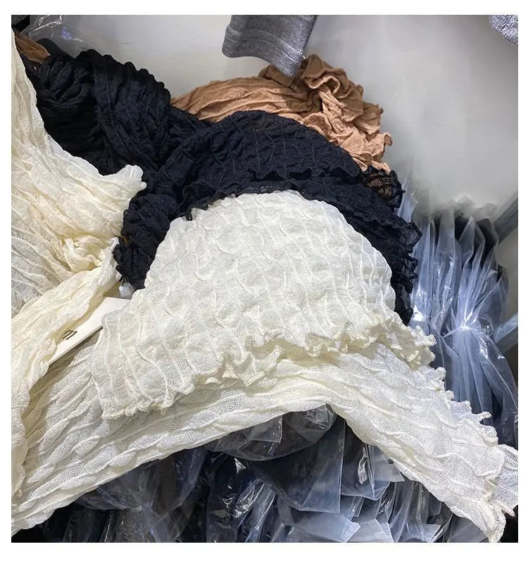 Women Lace Mesh High Collar Bottom T-shirts Female Long Sleeve Casual Style Tight Thin Tops - Blade & Thread
