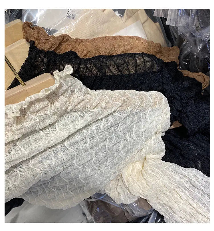 Women Lace Mesh High Collar Bottom T-shirts Female Long Sleeve Casual Style Tight Thin Tops - Blade & Thread