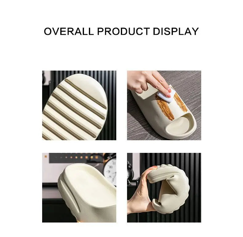 Women Men Sandals Casual Beach Shoes Soft Bottom Slides Thick Platform EVA Anti-Slip Slipper - Blade & Thread