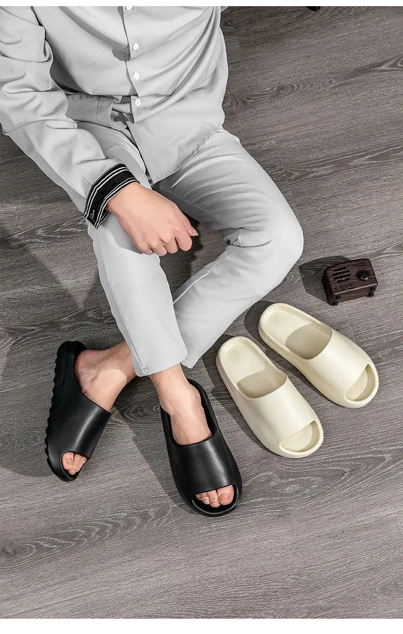 Women Men Sandals Casual Beach Shoes Soft Bottom Slides Thick Platform EVA Anti-Slip Slipper - Blade & Thread