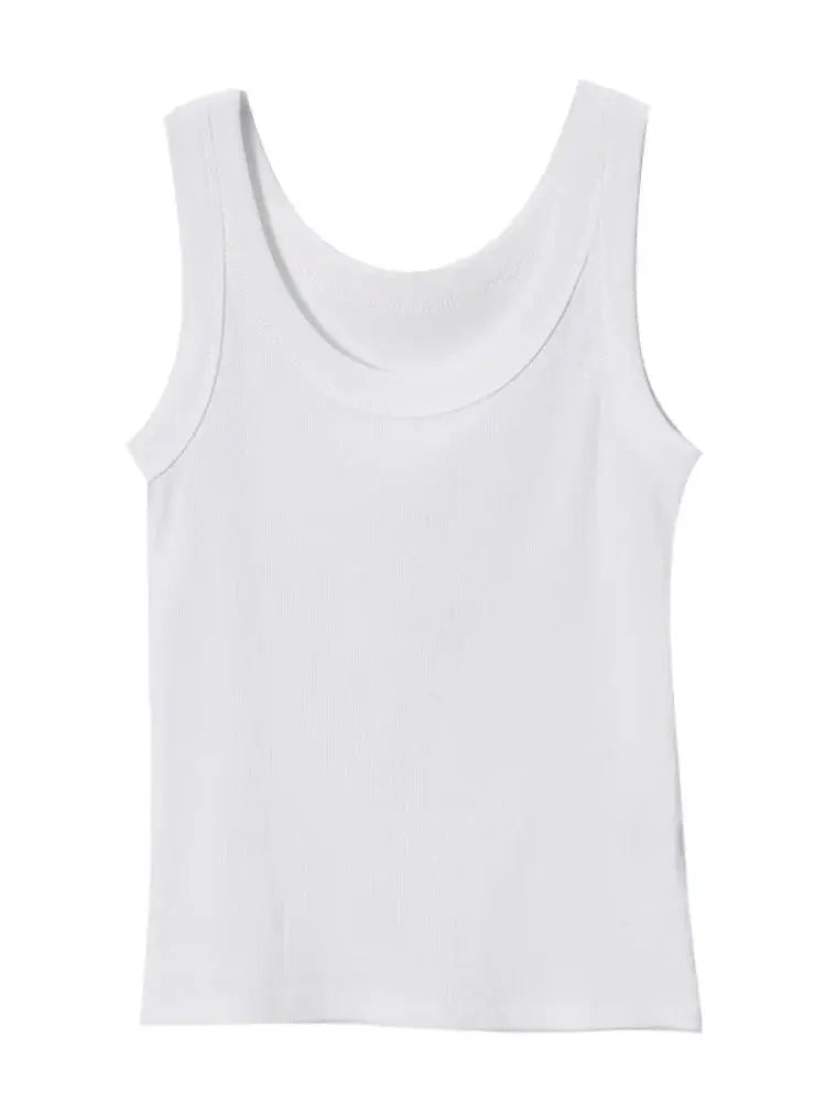 Women Ribbed Tank Top Solid Sleeveless Round Neck Top - Blade & Thread