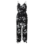 Women Sleeveless Loose Baggy Trousers Solid Romper Jumpsuit Cotton Print Broadcloth nowadaysfashion