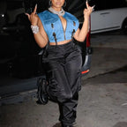 Women Sleeveless Pockets Buckle Zipper Sexy Cropped Jacket Vest Top 2022 Spring Harajuku Party nowadaysfashion