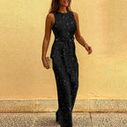 Women Sleeveless Sequin Glitter Shiny Jumpsuit Trousers Sexy Slim Fit Backless Romper nowadaysfashion