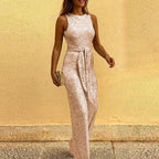 Women Sleeveless Sequin Glitter Shiny Jumpsuit Trousers Sexy Slim Fit Backless Romper nowadaysfashion