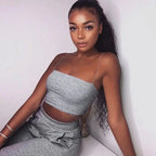 Women Spaghetti Strap Crop Top Sexy Bodycon Sleeveless Cami Tube Top nowadaysfashion