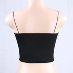 Women Spaghetti Strap Crop Top Sexy Bodycon Sleeveless Cami Tube Top nowadaysfashion