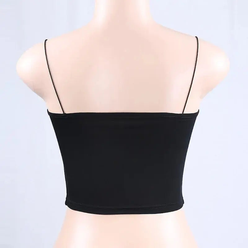 Women Spaghetti Strap Crop Top Sexy Bodycon Sleeveless Cami Tube Top nowadaysfashion
