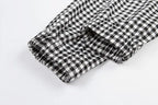 Women Straps Jumpsuits Ladies Summer Plaids Checked Playsuits Backless Outfits White&Black nowadaysfashion