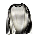 Women Striped Long Sleeve T-shirts Female Streetwear Autumn Spring Cotton Tees Tops nowadaysfashion